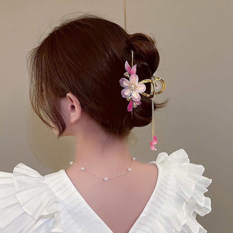 Peach Blossom Hair Clip