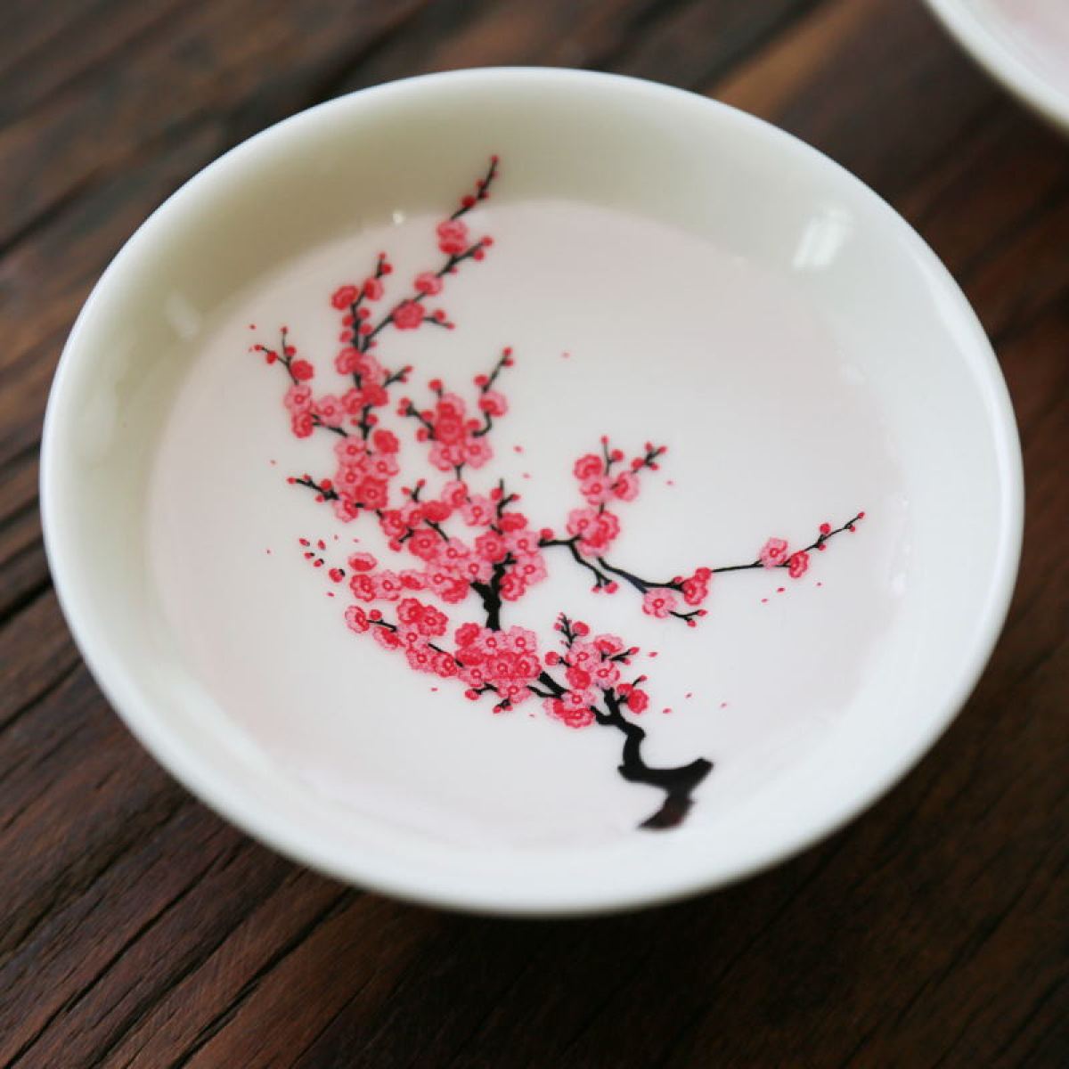 Hot & Cold Color Changing Dish - Japanese Sakura Cherry Blossom Tea Saucer