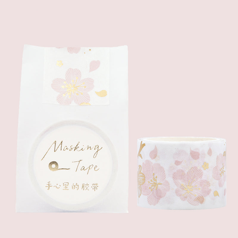 Cherry Blossom Washi Tape with Custom Stickers