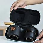 Portable Black Pottery Outdoor Japanese Tea Set Gift