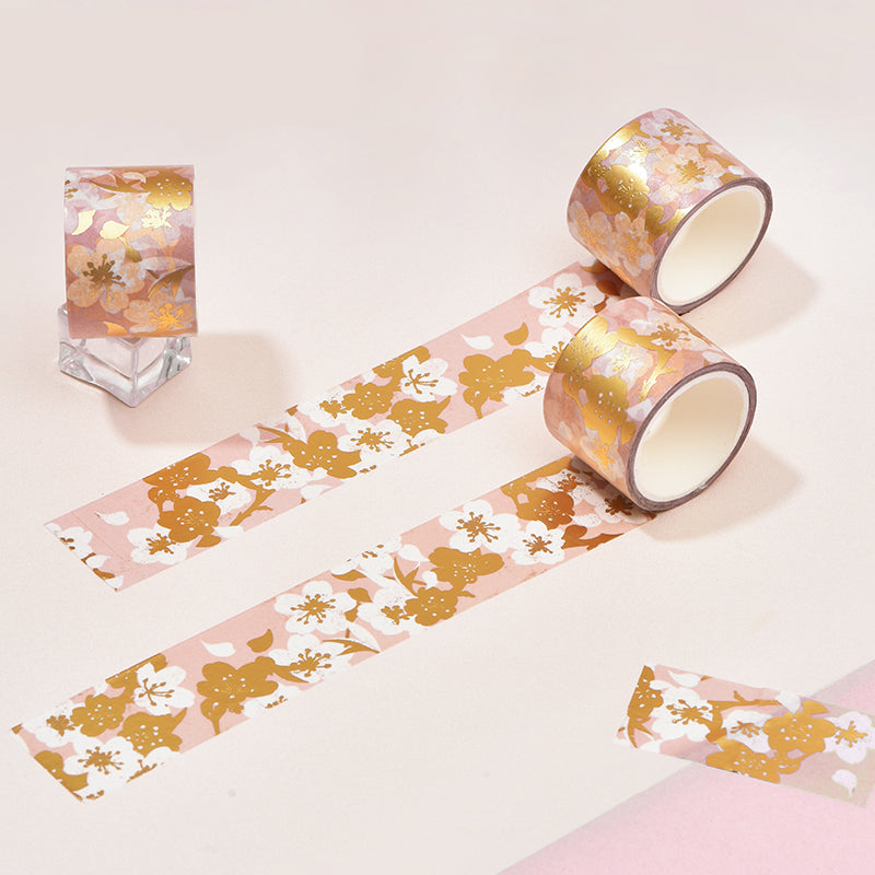 Cherry Blossom Washi Tape with Custom Stickers