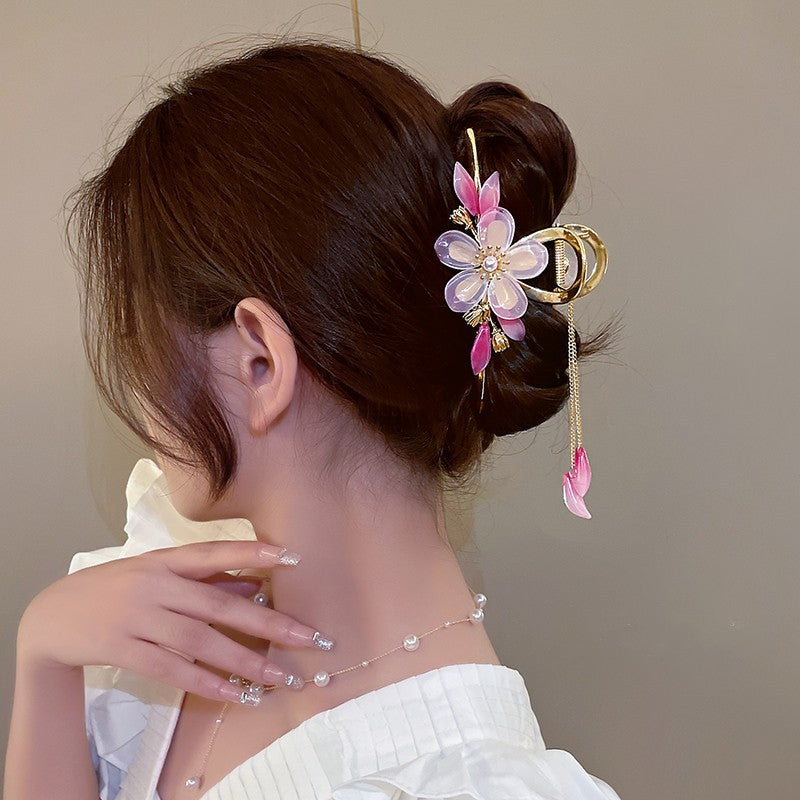 Peach Blossom Hair Clip