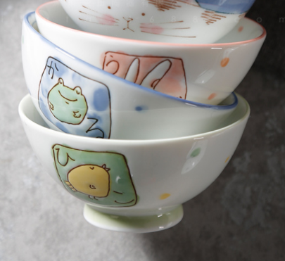 Animal Cartoon Rice Bowl Set for Kids