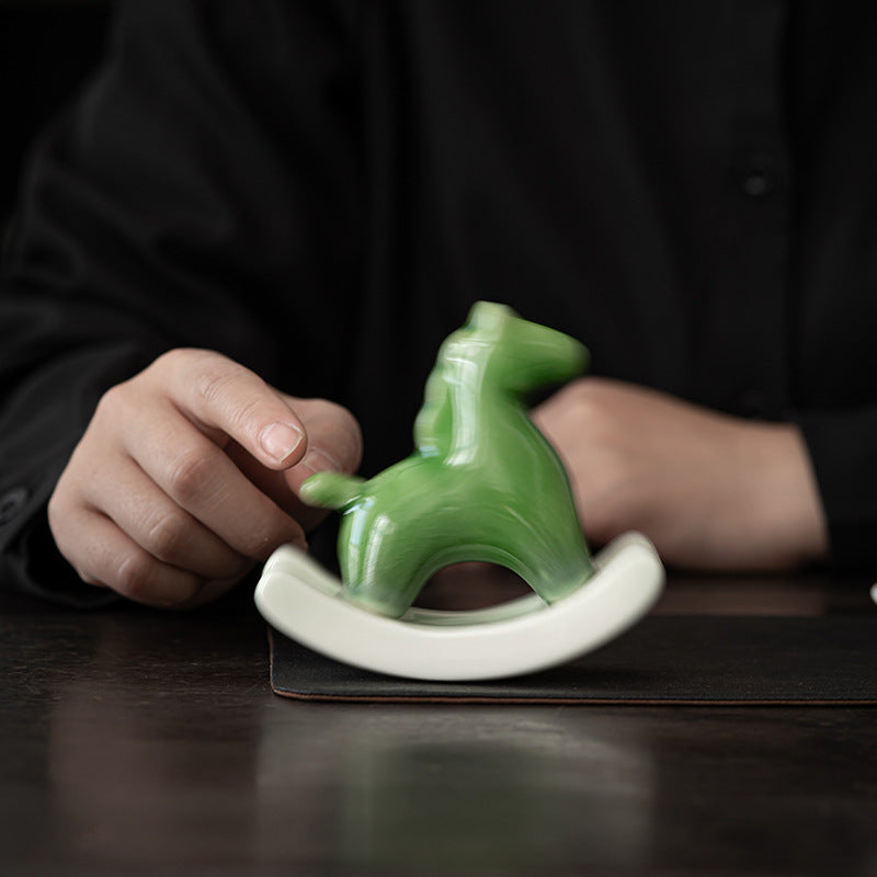 Japanese Tea Pet - Green Horse