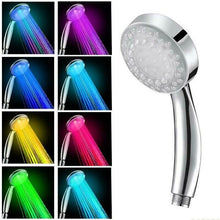 Load image into Gallery viewer, Handheld 7 Color Changing LED Light Water Bath Home Bathroom Shower Head Glow
