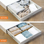 Bamboo Telescopic Drawer Divider for Organizing - Drawer Organizer