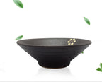 Japanese Traditional Ramen Bowl - Vintage Black Sakura Design