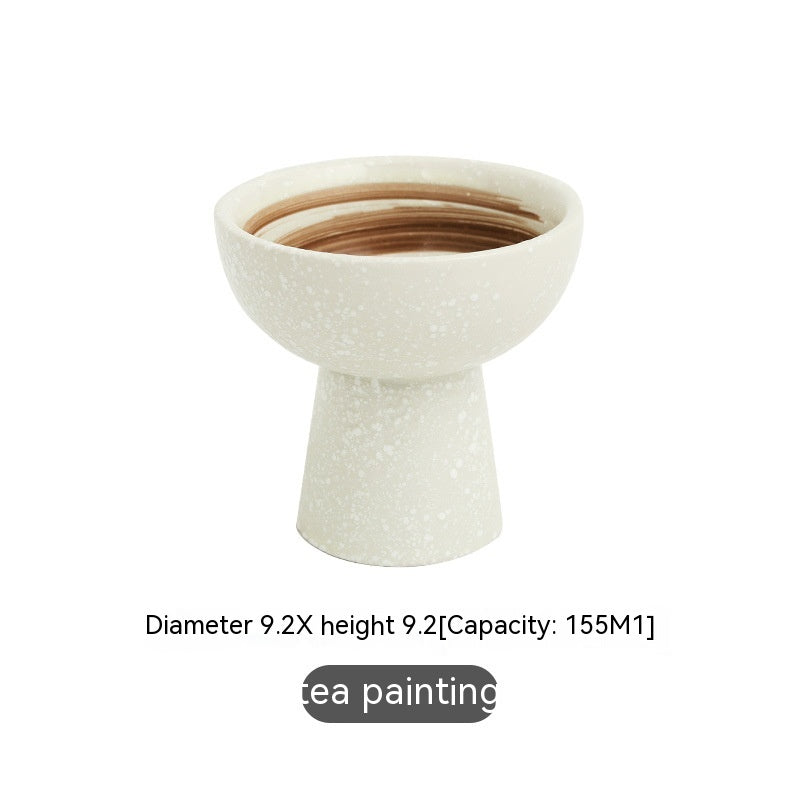 Japanese-style Ceramic Tall Bowl for Snacks
