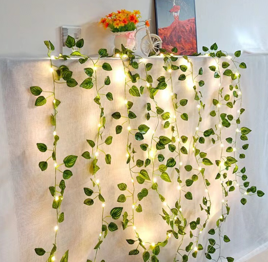 LED Leaf Copper Wire String Lights