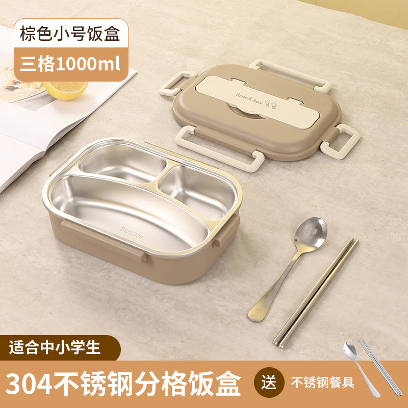 Stainless Steel Bento Box with Five Compartments