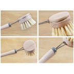 Sisal Beech Bamboo Cleaning Brush for Kitchen Use