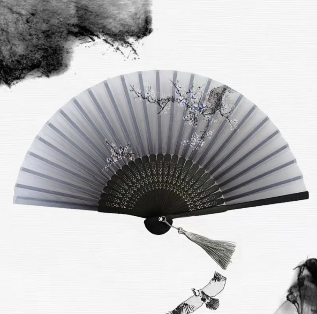 Cherry Blossom Bamboo Hand Fan