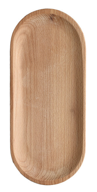 Japanese Solid Wood Oval Tray (Small)