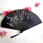 Traditional Chinese Women's Folding Bamboo Silk Fan
