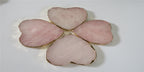Japanese Natural Rose Quartz Coasters - Pink Crystal Set