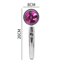 Load image into Gallery viewer, High Pressure Shower Head Adjustable 360° Rotation Turbine Water Saving Shower
