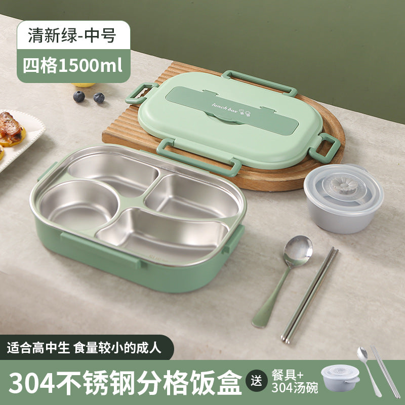 Stainless Steel Bento Box with Five Compartments