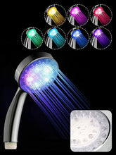 Load image into Gallery viewer, Handheld 7 Color Changing LED Light Water Bath Home Bathroom Shower Head Glow
