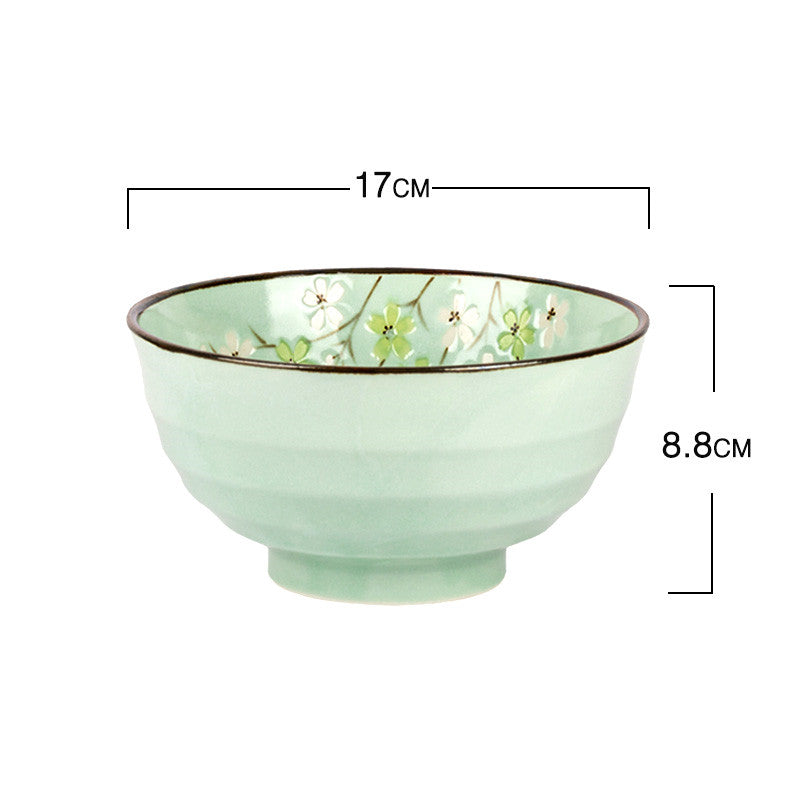 Sakura Blossom Underglaze Rice Bowl