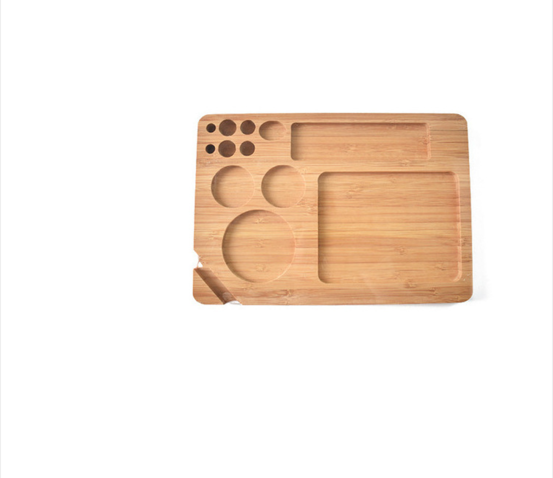 Square Bamboo Wood Cigarette Tray