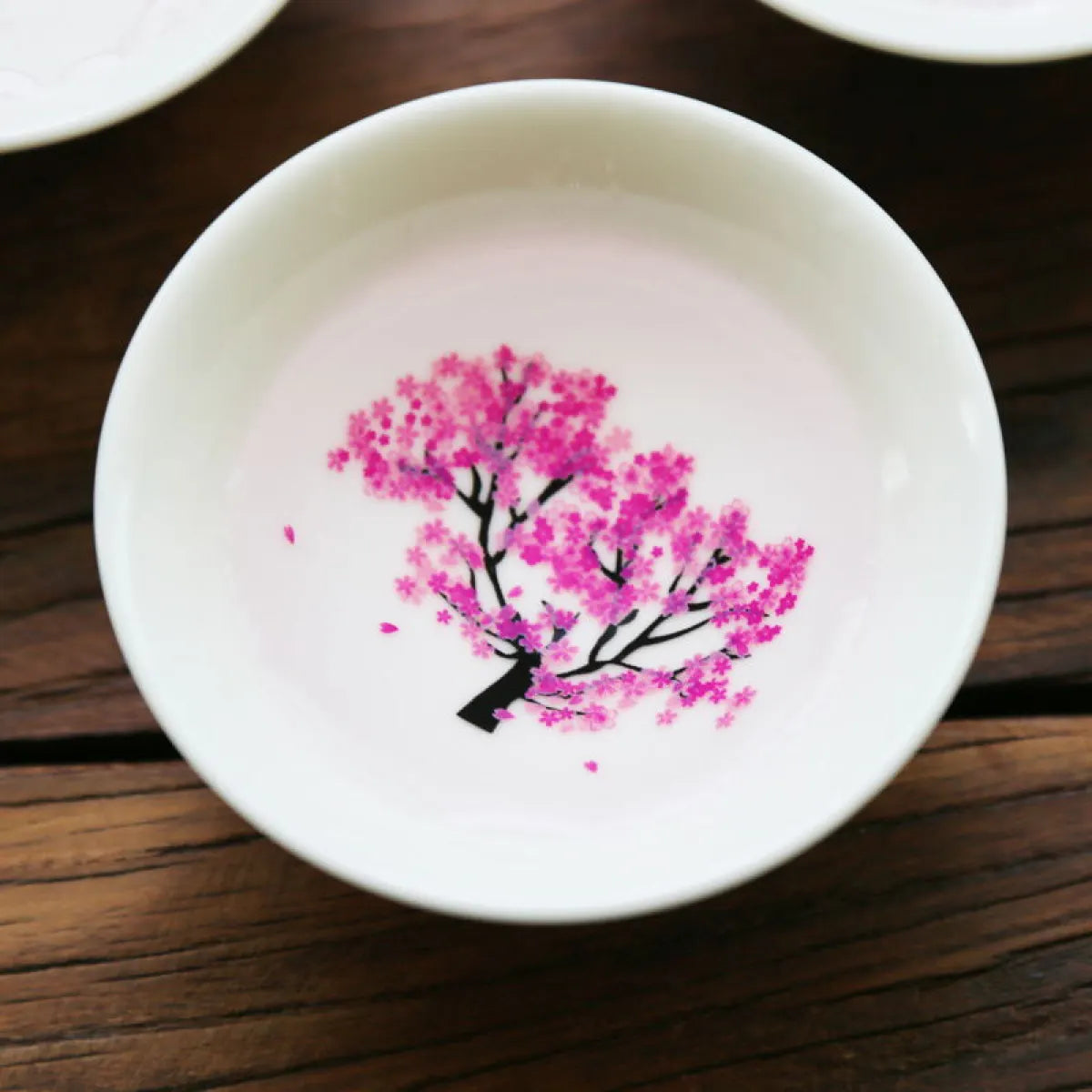 Hot & Cold Color Changing Dish - Japanese Sakura Cherry Blossom Tea Saucer