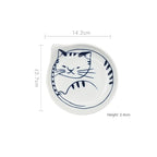 Cat Shaped Japanese Ceramic Plate