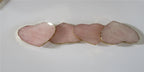 Japanese Natural Rose Quartz Coasters - Pink Crystal Set