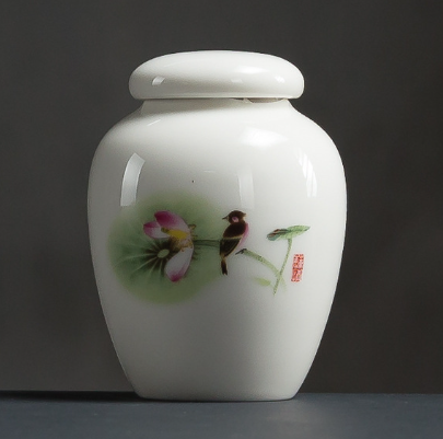 Japanese Tea Canister - Traditional Hand Painted Asian Storage Jar