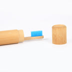 Bamboo Toothbrush Case - Novelty Wooden Teeth Brush soft-bristle Bamboo Fibre Wooden Handle Bamboo Tube Charcoal Set