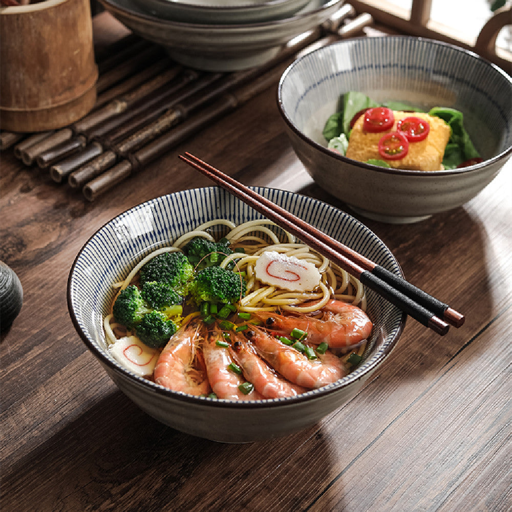 Large Japanese Ceramic Ramen Bowl