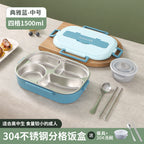 Stainless Steel Bento Box with Five Compartments