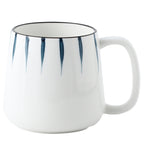 Japanese Large Hand Painted Traditional Blue Indigo Ceramic Mugs