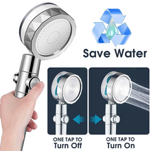 Load image into Gallery viewer, High Pressure Shower Head Adjustable 360° Rotation Turbine Water Saving Shower
