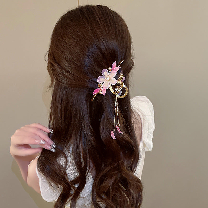 Peach Blossom Hair Clip