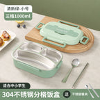 Stainless Steel Bento Box with Five Compartments