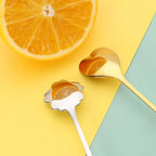 Cherry Blossom Shaped Stainless Steel Dessert Spoon