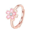 Rotatable Cherry Blossom Sweet Ring - Fidget Spinner Ring