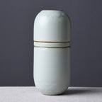 Ceramic Travel Tea Set with Black Clay Cups