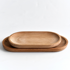 Japanese Solid Wood Oval Tray (Small)