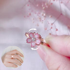 Rotatable Cherry Blossom Sweet Ring - Fidget Spinner Ring