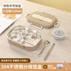 Stainless Steel Bento Box with Five Compartments