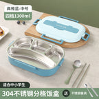 Stainless Steel Bento Box with Five Compartments