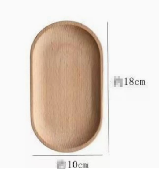 Japanese Solid Wood Oval Tray (Small)