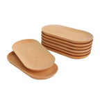 Japanese Solid Wood Oval Tray (Small)