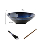 Japanese Style Large Noodle and Salad Bowl Set