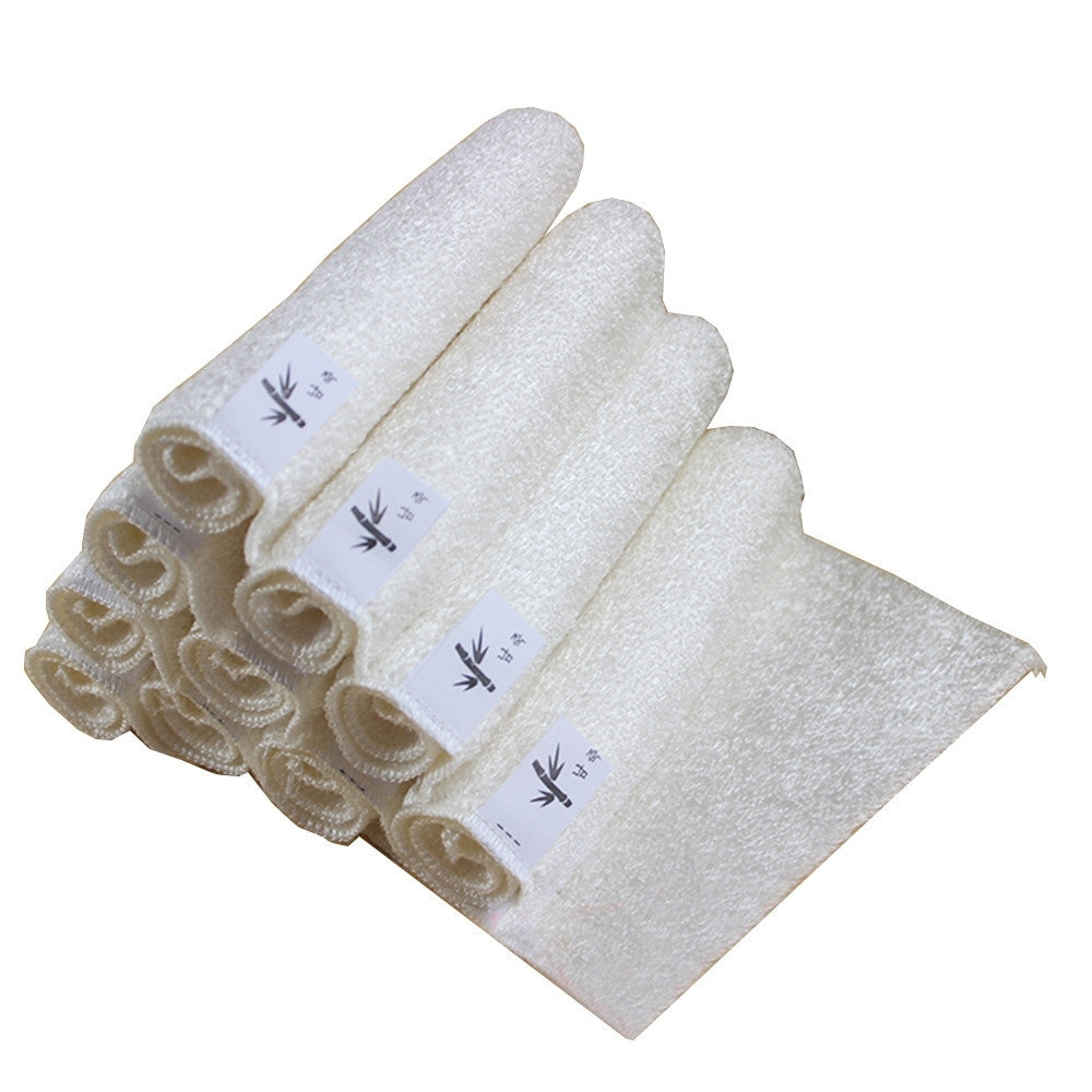 Bamboo Fiber Dishcloth, Double Layer Oil-Resistant