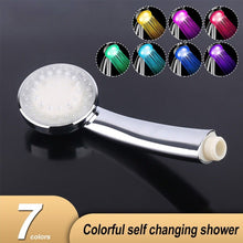 Load image into Gallery viewer, Handheld 7 Color Changing LED Light Water Bath Home Bathroom Shower Head Glow

