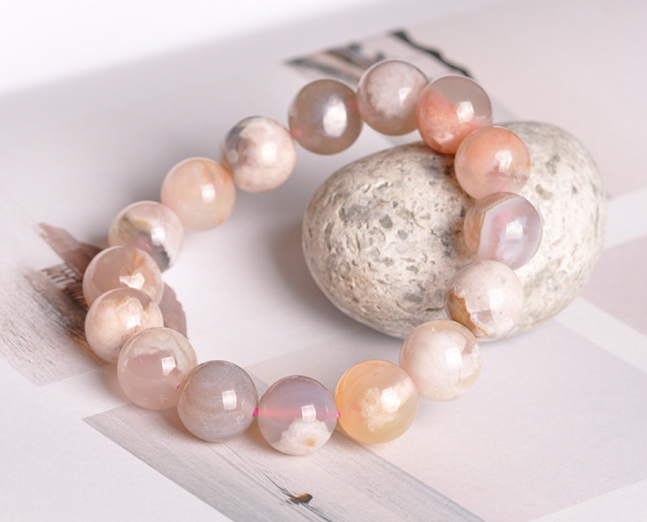 Cherry Blossom Agate Bracelet - Sakura Bracelet
