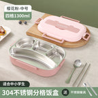Stainless Steel Bento Box with Five Compartments