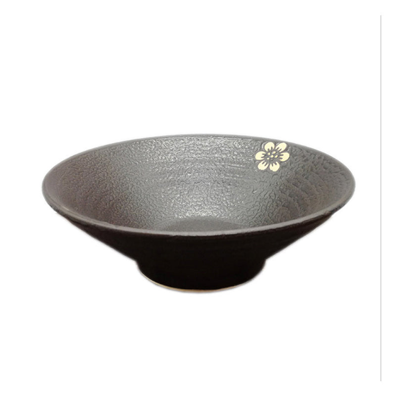 Japanese Traditional Ramen Bowl - Vintage Black Sakura Design